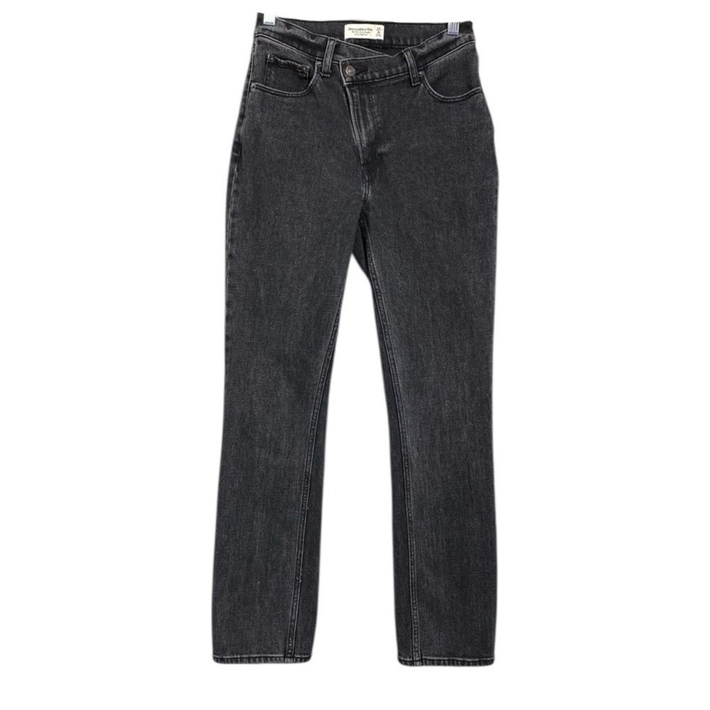 Abercrombie & Fitch The '90s Slim Straight Ultra High Rise Crossover Sz 27 / 4 S